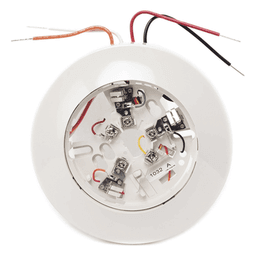 Base Enchufable para Detector de Humo / 4 Hilos / Relé Auxiliar Forma A y C / Salida para Anunciador Remoto / 24 VAC/DC / Montaje en Caja Octogonal 3½" y 4" (8.9 cm y 10.2 cm) o Cuadrada 4" (10.2 cm)