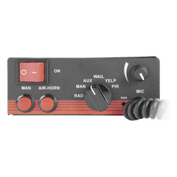 Sirena Electrónica Vehicular / 200W / 120dB / 5 Tonos / Micrófono Uso Rudo / Interconexión Radio
