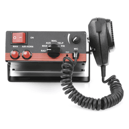 Sirena Vehicular / 100 W / 115 dB / 12 VCC / 5 Tonos Seleccionables / Micrófono Rudo / Interconexión Radio