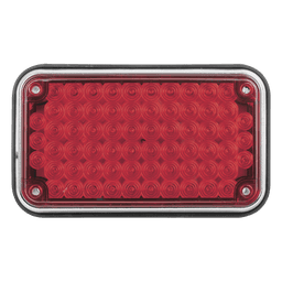 Luz de Advertencia LED / 6x4" / 66 LEDs / 12 VCC / 1 A / 10 Patrones de Destello / Montaje Permanente / Color Rojo