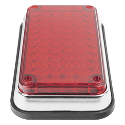 Luz de Advertencia LED / 6x4" / 66 LEDs / 12 VCC / 1 A / 10 Patrones de Destello / Montaje Permanente / Color Rojo