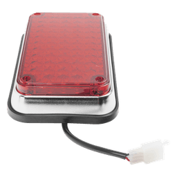 Luz de Advertencia LED / 6x4" / 66 LEDs / 12 VCC / 1 A / 10 Patrones de Destello / Montaje Permanente / Color Rojo