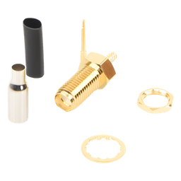 Conector SMA Hembra Inverso / Chasis D-Plano / Anillo Plegable RG-316 / Cuerpo Niquelado / Contacto Plateado