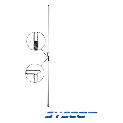 Mástil HF para Resonadores  Hustler Serie RM, Longitud 54" (137 cm) Plegable a 15" Sobre la Base