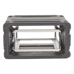 Gabinete Plástico Móvil con Amortiguador con Rack de 19", 4 Unidades. 