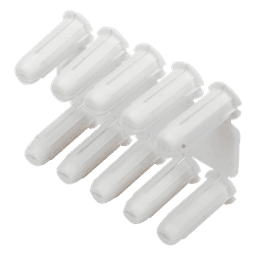 Taquete blanco 3/16" para tornillo 8mm x 3/4" (100pzs) (1101-01100) 