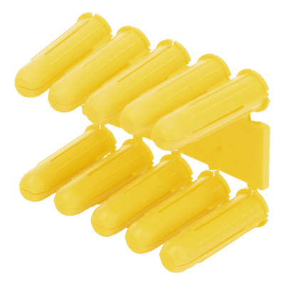 Taquete amarillo 7/32" para tornillos 8mm x 1" (100pzs) (1102-02100)
