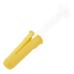 Taquete amarillo 7/32" para tornillos 8mm x 1" (100pzs) (1102-02100)