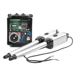 Kit de brazos para automatizar portones vehiculares abatibles de 2 hojas/ 3 Mts / 300 Kg / Uso solo residencial / Compatible con respaldo de energía 