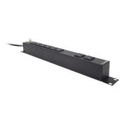 Multicontacto Horizontal (PDU) de 8 Contactos (NEMA 5-15R) Rack 19" 1UR. Voltaje Entrada/Salida: 120Vca/15A