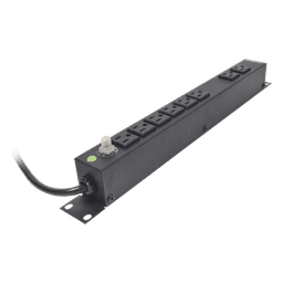 Multicontacto Horizontal (PDU) de 8 Contactos (NEMA 5-15R) Rack 19" 1UR. Voltaje Entrada/Salida: 120Vca/15A