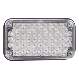 Luz de Advertencia LED / 6x4 Pulgadas / 66 LED de Alta Intensidad / 12 VCC / 10 Patrones de Destello / Montaje Permanente
