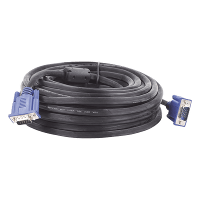 Cable Extensor VGA / 15 m (49.2 ft) / Full HD 1920x1080p / Conector HD15 Macho a Macho / Blindaje Aluminio y Malla Trenzada / CCTV y Videovigilancia