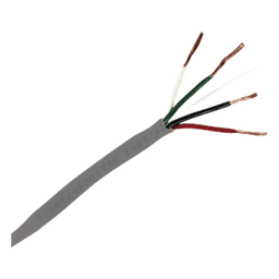 Bobina de 305 Metros (1000 Pies) / Cable de Cobre / 4 X 18 AWG / Tipo Alarmas UL / Para Interior / Color Gris / Para Aplicaciones de Alarmas de Intrusión / Interfonos / TV Porteros / y Multi-Propósito / Hecho en México