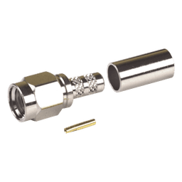  Conector SMA Macho Inverso, de Anillo Plegable para RG-58/U, Niquel /Oro /Teflón.