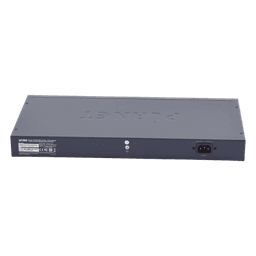 Switch administrable PoE+ / 24 puertos 10/100TX / 2 puertos combo Gigabit TP/SFP / 220W / 6,54 Mpps / 0-50°C / 1,44 x 0,98 x 0,15 pies