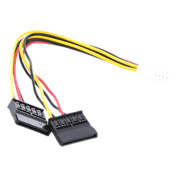 Cable de Alimentación SATA / Doble Corriente / 15 cm (0.49 pies) / Compatibilidad Universal DVR