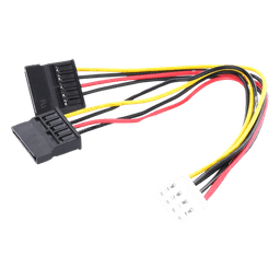 Cable de Alimentación SATA / Doble Corriente / 15 cm (0.49 pies) / Compatibilidad Universal DVR