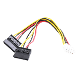 Cable de Alimentación SATA / Doble Corriente / 15 cm (0.49 pies) / Compatibilidad Universal DVR