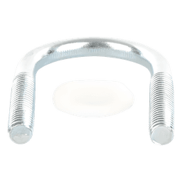 Abrazadera tipo U de 1/2", con acabado Electro Zinc, no incluye tuercas y arandelas 
