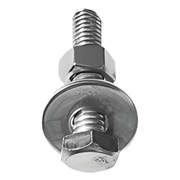 Tornillo cabeza hexagonal de 1/4" x 3", con acabado Electro Zinc (No incluye tuerca, ni arandela)