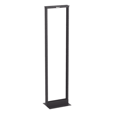 Rack de Dos Postes / 19 Pulgadas / 45 Unidades / Aluminio / Carga 1000 lbs (453 kg) / Rieles Numerados #12-24