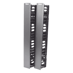 Organizador Vertical de Cables / Doble Cara / 45 RU / 5x12in / 4.9in Ancho / 6.9ft Altura / Negro