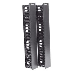 Organizador Vertical de Cables / Doble Cara / 45 RU / 5x12in / 4.9in Ancho / 6.9ft Altura / Negro