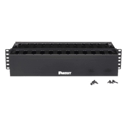 Organizador de Cables Horizontal / Doble Frontal y Posterior / 2UR / 19in / ABS