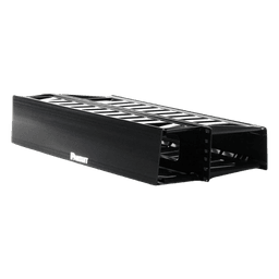 Organizador de Cables Horizontal / Doble Frontal y Posterior / 2UR / 19in / ABS