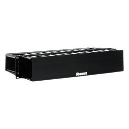 Organizador de Cables Horizontal / Doble Frontal y Posterior / 2UR / 19in / ABS