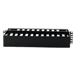 Organizador de Cables Horizontal / Doble Frontal y Posterior / 2UR / 19in / ABS