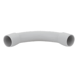 Curva de radio estrecho para tubería rígida, recomendado para cables de datos, PVC Auto-extinguible, de 16 mm 