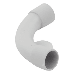 Curva de radio estrecho para tubería rígida, recomendado para cables de datos, PVC Auto-extinguible, de 16 mm 