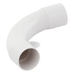 Curva de radio estrecho para tubería rígida, recomendado para cables de datos, PVC Auto-extinguible, de 32 mm