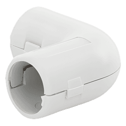 Unión en "L" (Codo) para tubería rígida, recomendado para cable eléctrico, PVC Auto-extinguible, de 16 mm