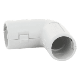 Unión en "L" (Codo) para tubería rígida, recomendado para cable eléctrico, PVC Auto-extinguible, de 16 mm