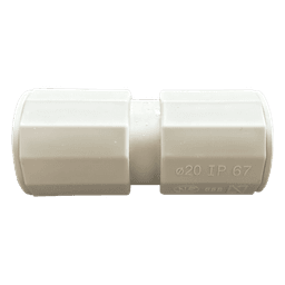 Manguito / Cople Morbidx IP67 libre de halógenos para unir tubería rígida de 16 mm (5/8") permite una instalación hermética no necesita pegamento