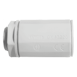 Conector de tubería rígida a caja (Racor), PVC Auto-extinguible, de 20 mm