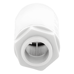 Conector de tubería rígida a caja (Racor), PVC Auto-extinguible, de 20 mm