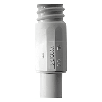 Conector (Racor) de tubería rígida a tubería flexible (Diflex), PVC Auto-Extinguible, 32 mm, IP65