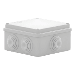 Caja de Derivación Estanca / 6 Entradas / IP55 / IK08 / 100x100x50 mm / Libre de Halógenos / -24 a 60°C