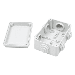 Caja Estanca de PVC Para Derivación y Conexión, 6 Entradas, Tapa Atornillada, 120x80x50 mm (Área interna), Uso Exterior IP55, Material que no Propaga el Fuego y Libre de Hálogenos