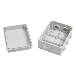 Caja Estanca de PVC Para Derivación y Conexión, 10 Entradas, Tapa Atornillada, 150x110x70 mm (Área interna), Uso Exterior IP55, Material que no Propaga el Fuego y Libre de Hálogenos