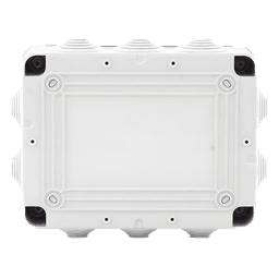 Caja de derivación de PVC Auto-extinguible con 10 entradas, tapa atornillada, 190 x 140 x 70 MM, Para Exterior (IP55)