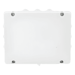 Caja Estanca de PVC Para Derivación y Conexión, 12 Entradas, Tapa Atornillada, 380x300x120 mm (Área interna), Uso Exterior IP55, Material que no Propaga el Fuego y Libre de Hálogenos