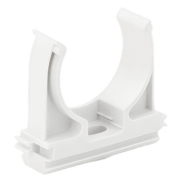 Soporte de presión (Abrazadera), PVC Auto-extinguible, abierto para tubería de 32 mm