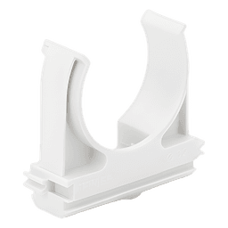 Soporte de presión (Abrazadera), PVC Auto-extinguible, abierto para tubería de 32 mm