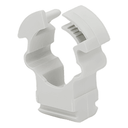 Soporte de collar (Abrazadera), PVC Auto-extinguible, cerrado para tubería de 16 mm