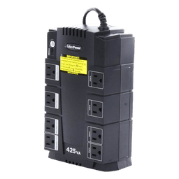 UPS de 425 VA/255 W, Topología Standby, Entrada 120 Vca NEMA 5-15P, Tipo Gabinete Compacto, Con 8 Tomas NEMA 5-15R